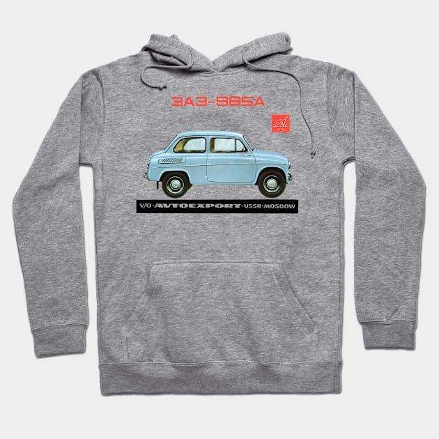 ZAZ 965 - Russian car ad Hoodie by Throwback Motors